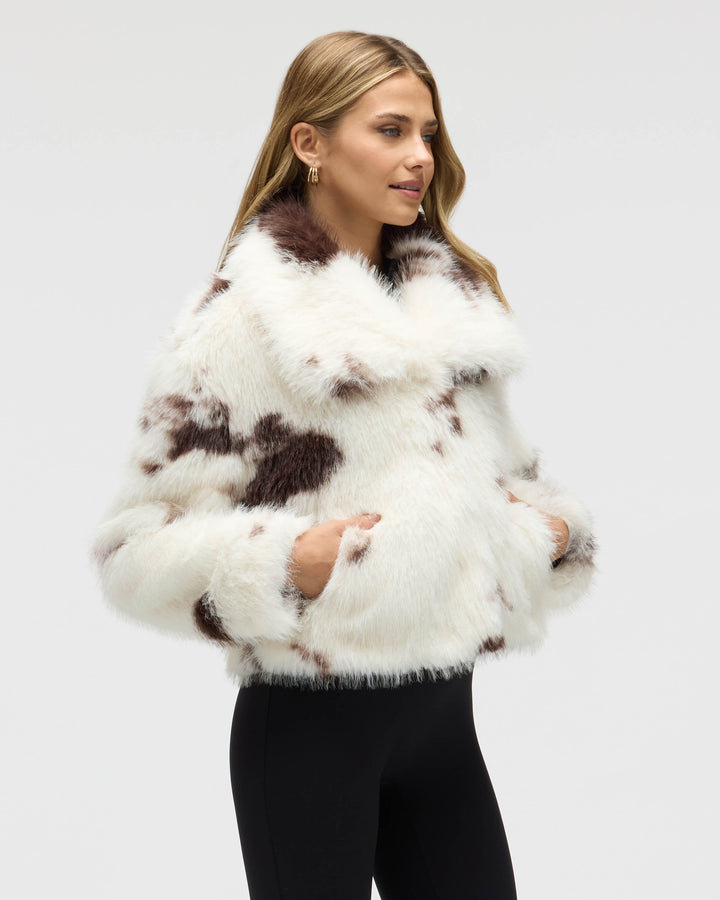 Cropped Faux Fox Fur Jacket