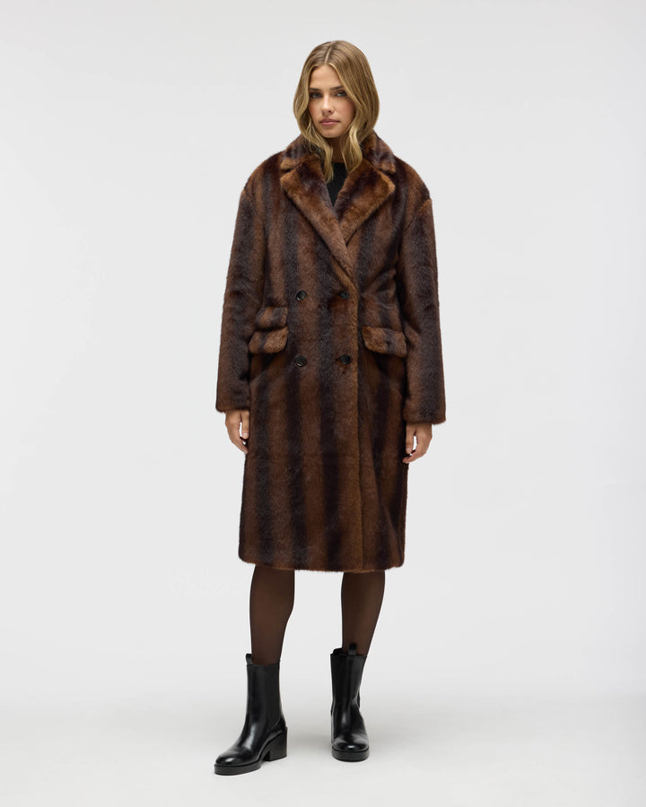 Military Mink Faux Fur Coat