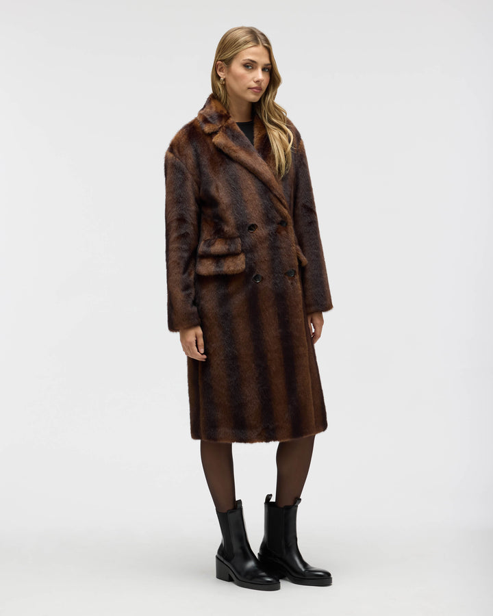 Military Mink Faux Fur Coat