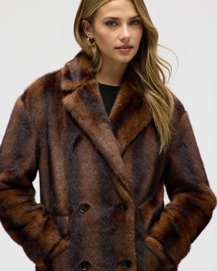Military Mink Faux Fur Coat