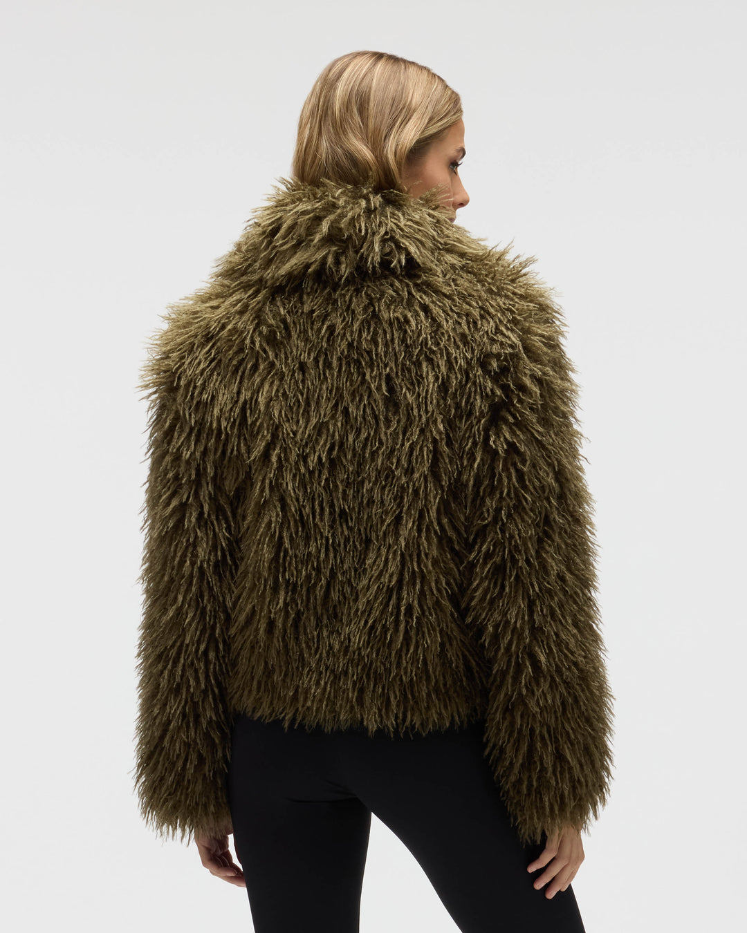 Short Luxurious Faux Fur Jacket