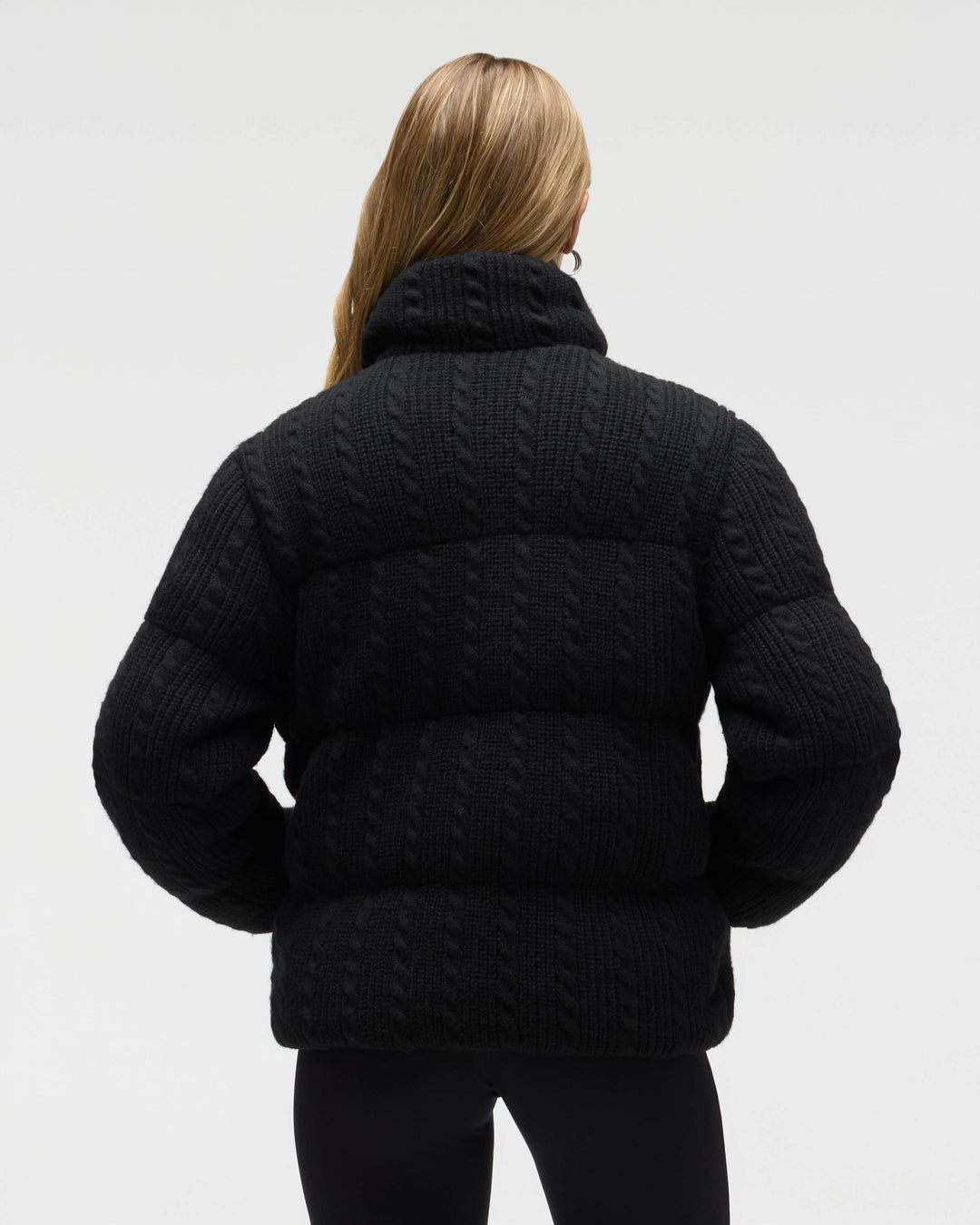 Sweater Knit Puffer Jacket