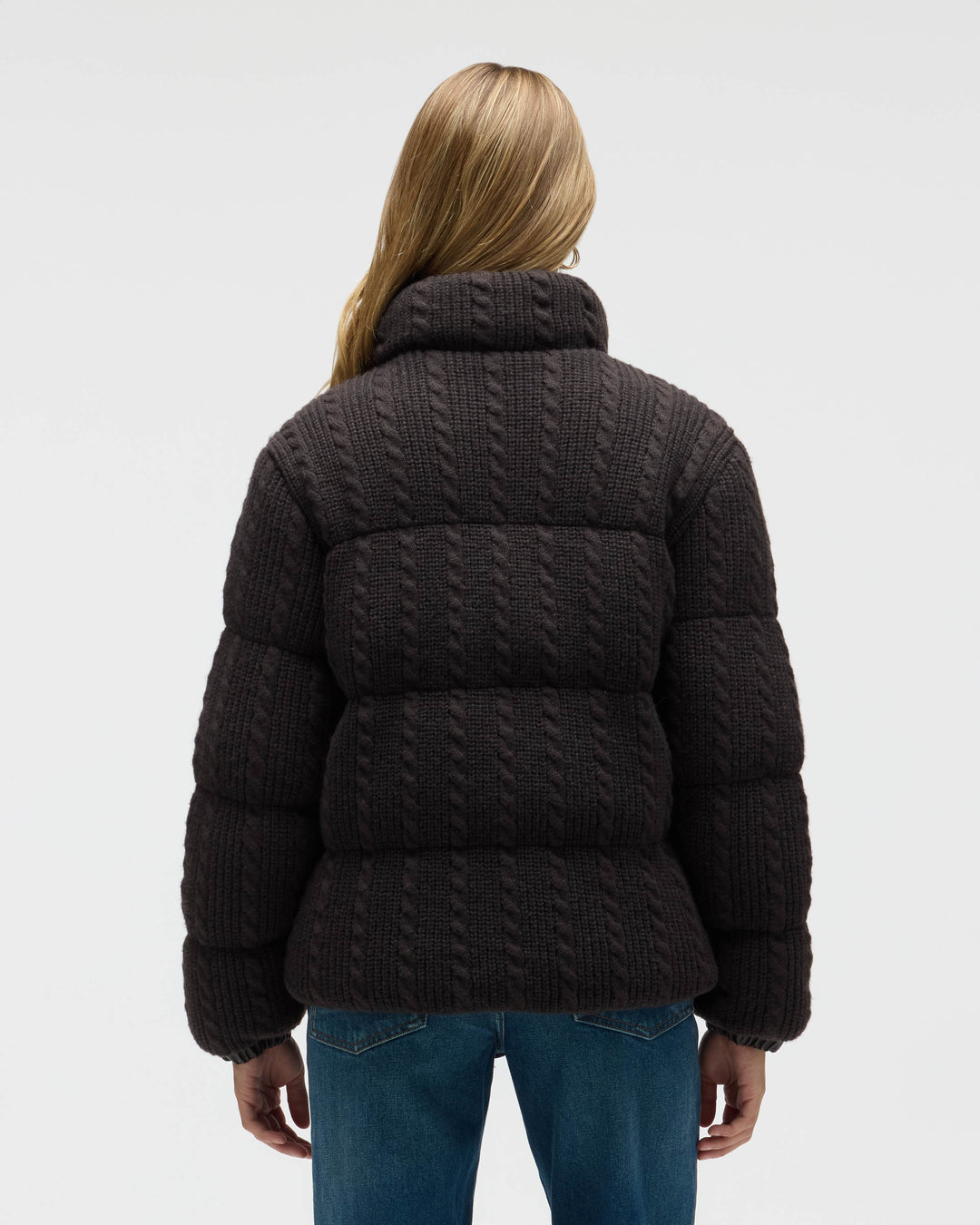Sweater Knit Puffer Jacket