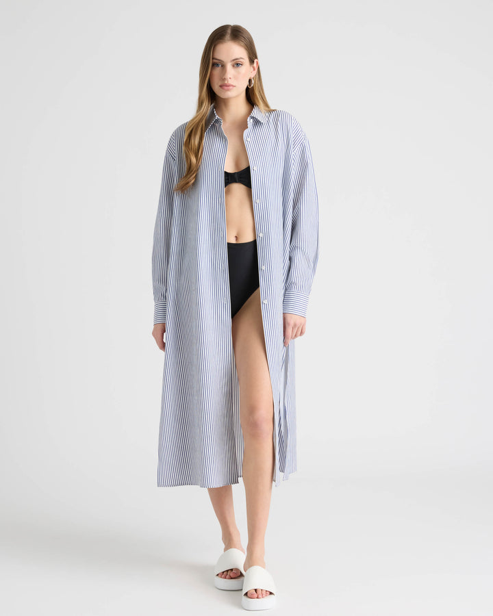 Long Shirt Dress with Side Slits