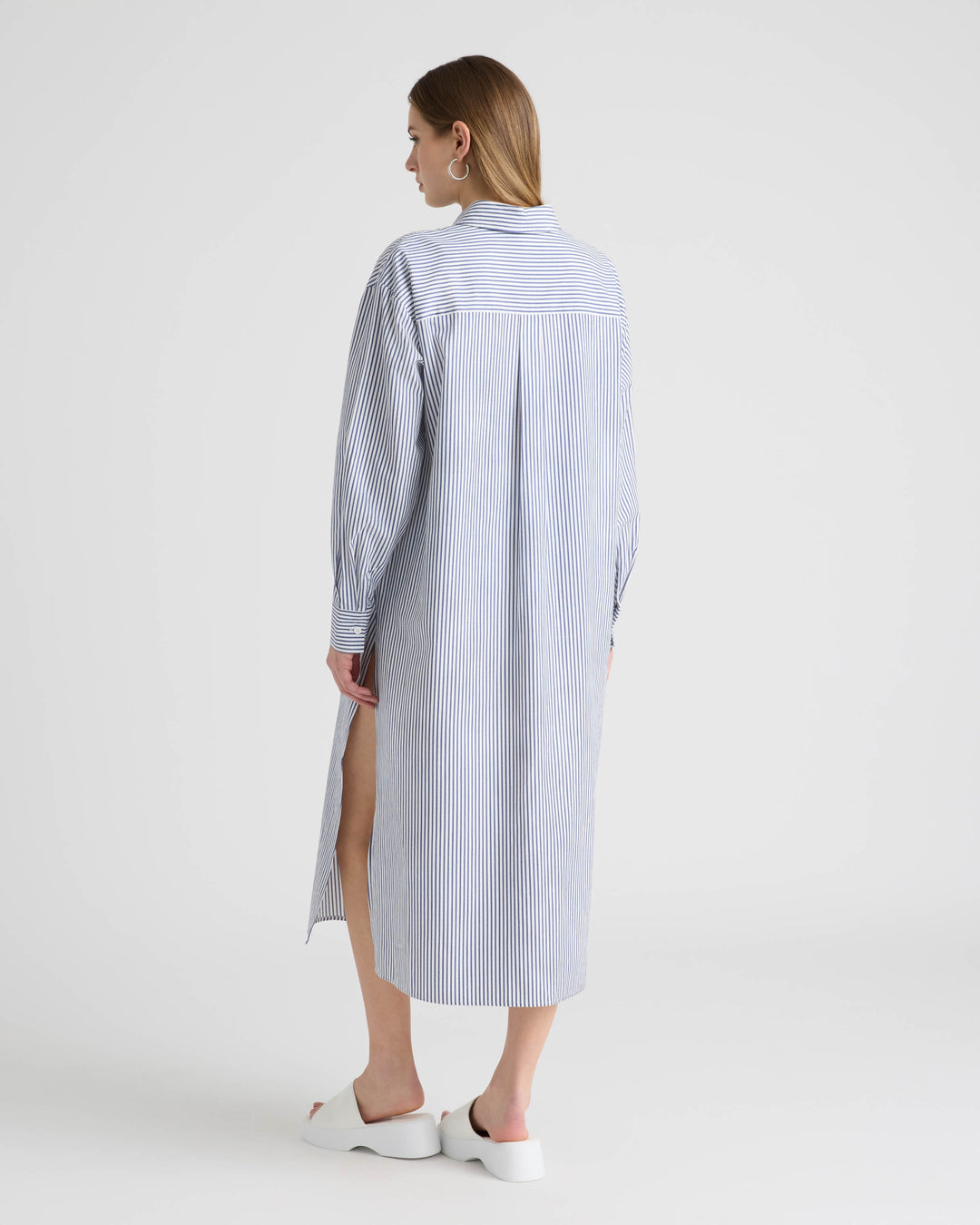 Long Shirt Dress with Side Slits