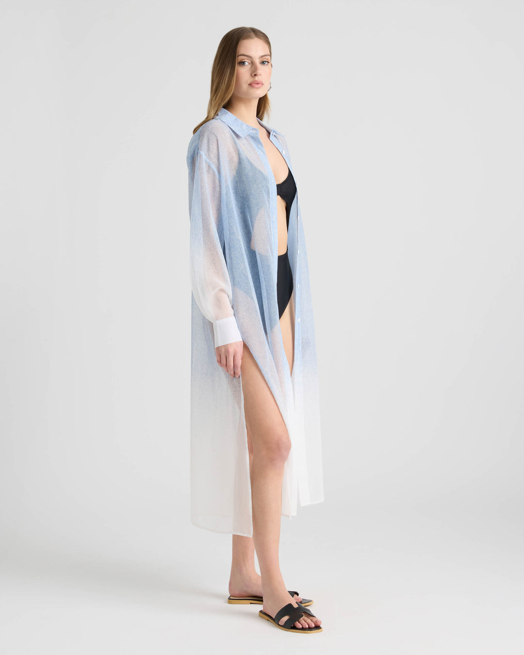 Long Shirt Dress with Side Slits