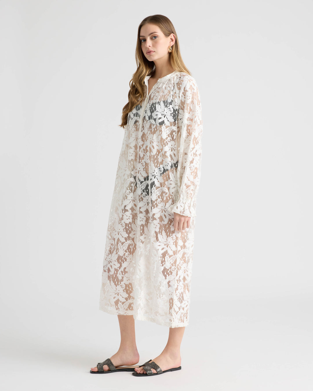 Long Shirt Dress with Raglan Sleeve