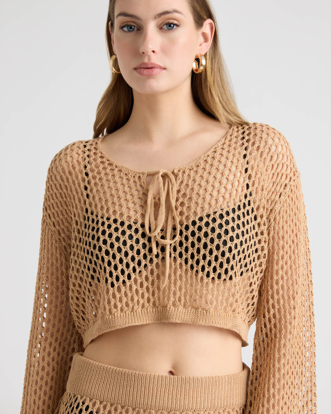 Crochet Cropped Top and Skirt Set