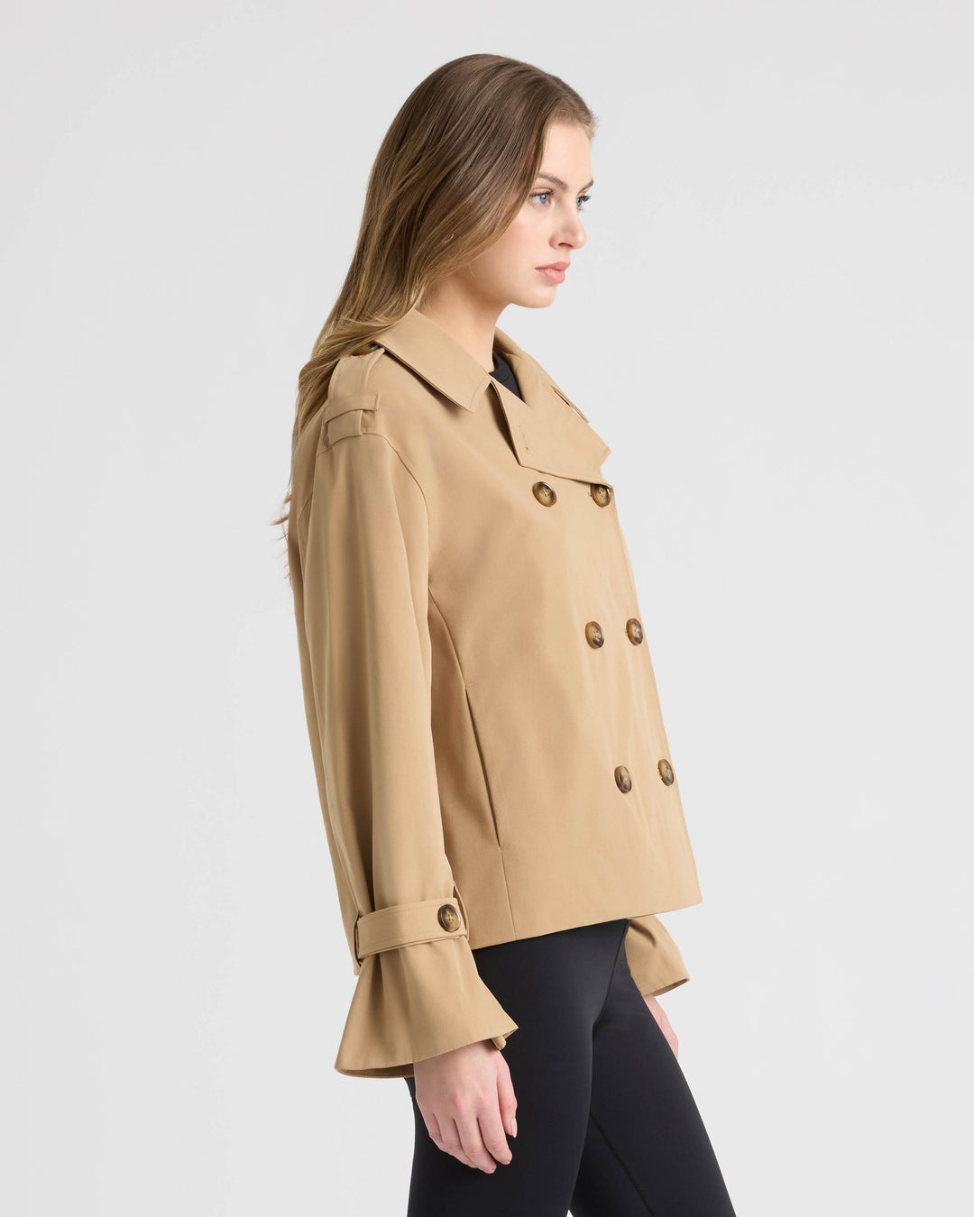 Double Breasted Short Trench Coat