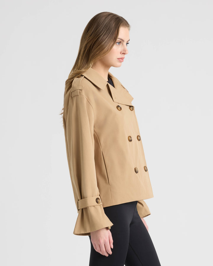 Double Breasted Short Trench Coat
