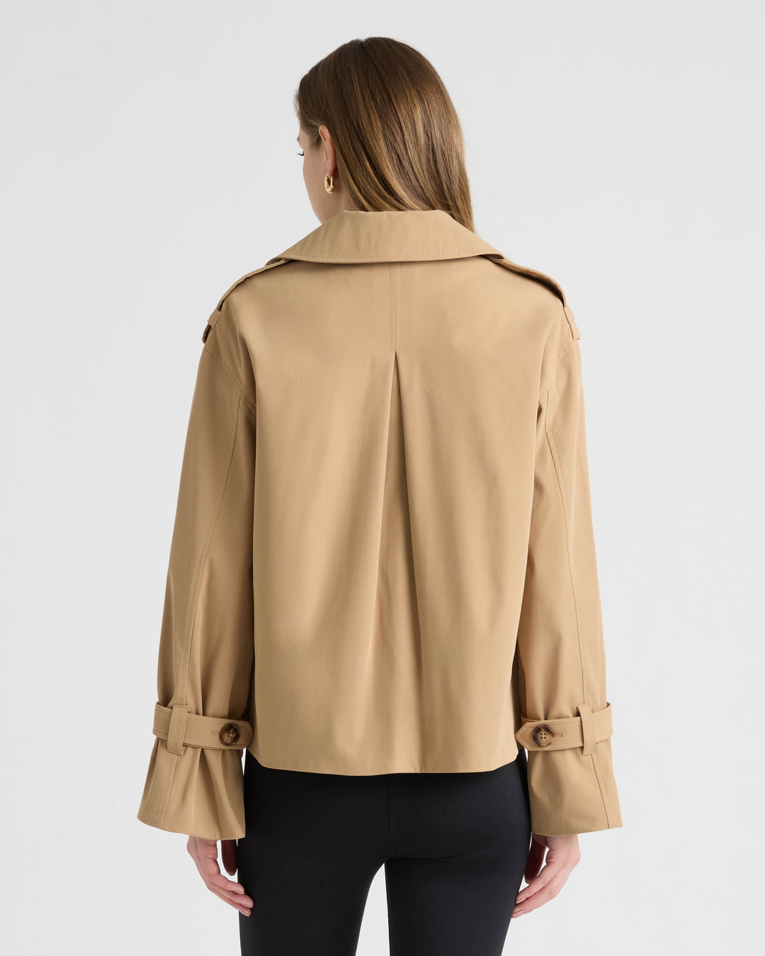 Double Breasted Short Trench Coat