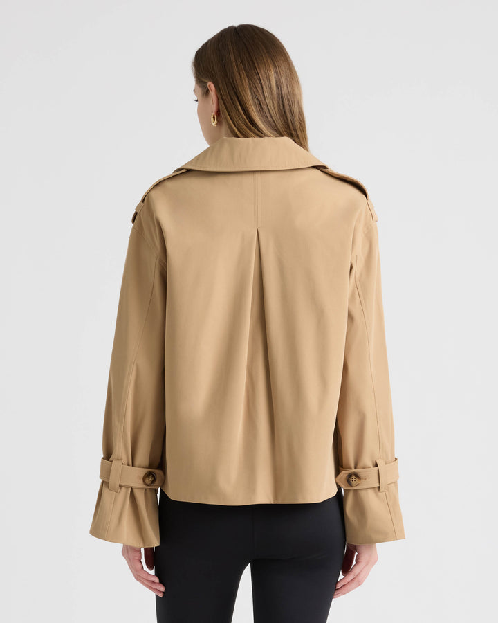 Double Breasted Short Trench Coat