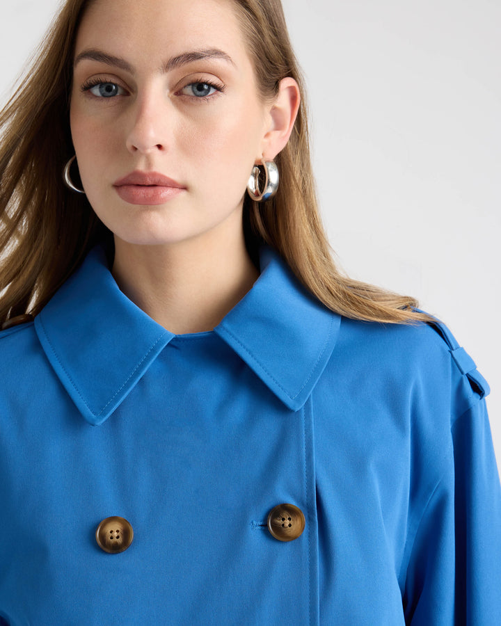 Double Breasted Short Trench Coat