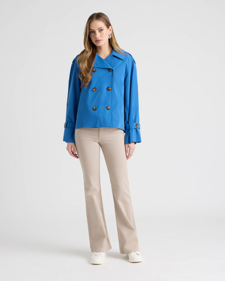 Double Breasted Short Trench Coat