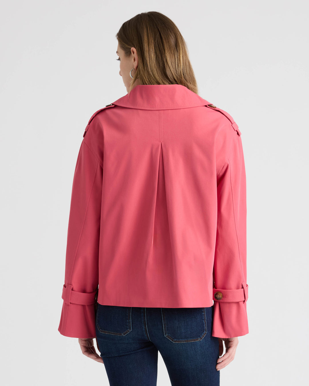 Double Breasted Short Trench Coat