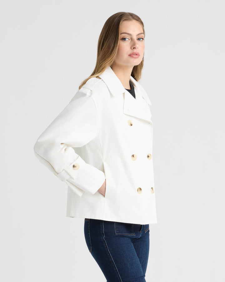 Double Breasted Short Trench Coat