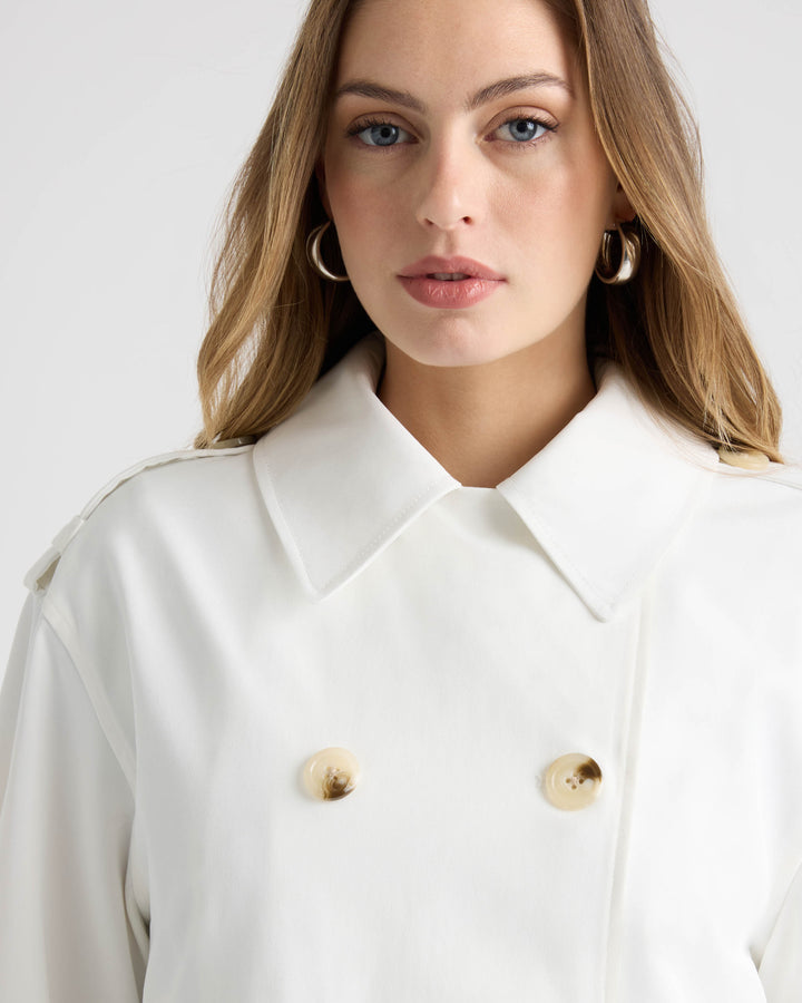 Double Breasted Short Trench Coat