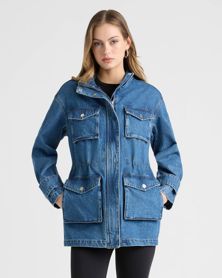 Short Denim Parka