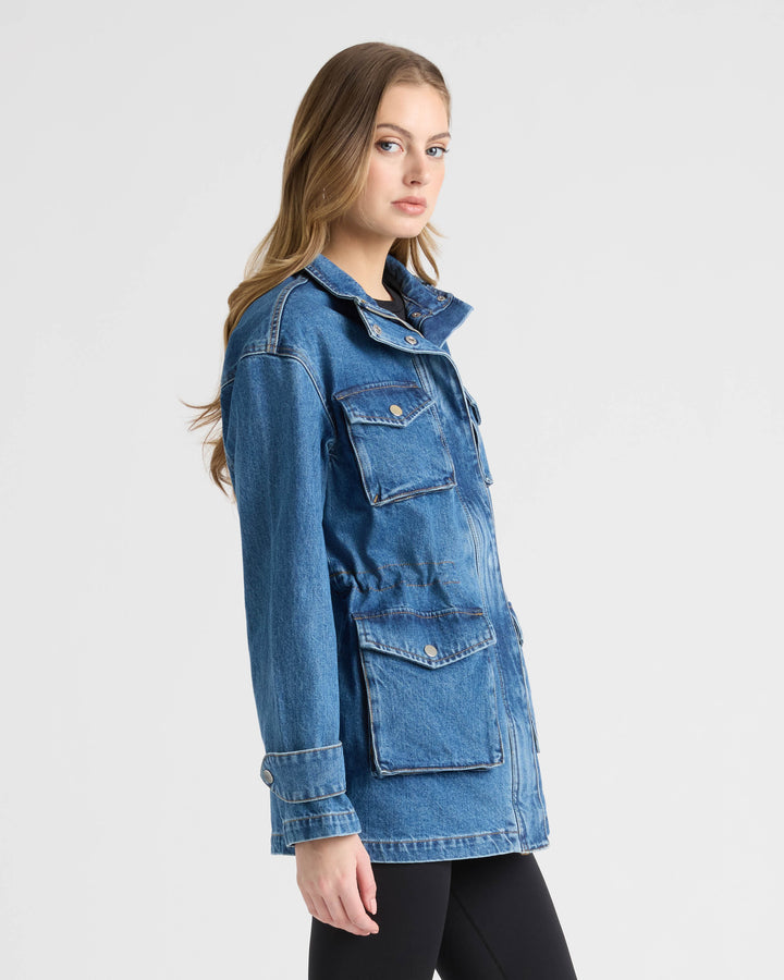 Short Denim Parka
