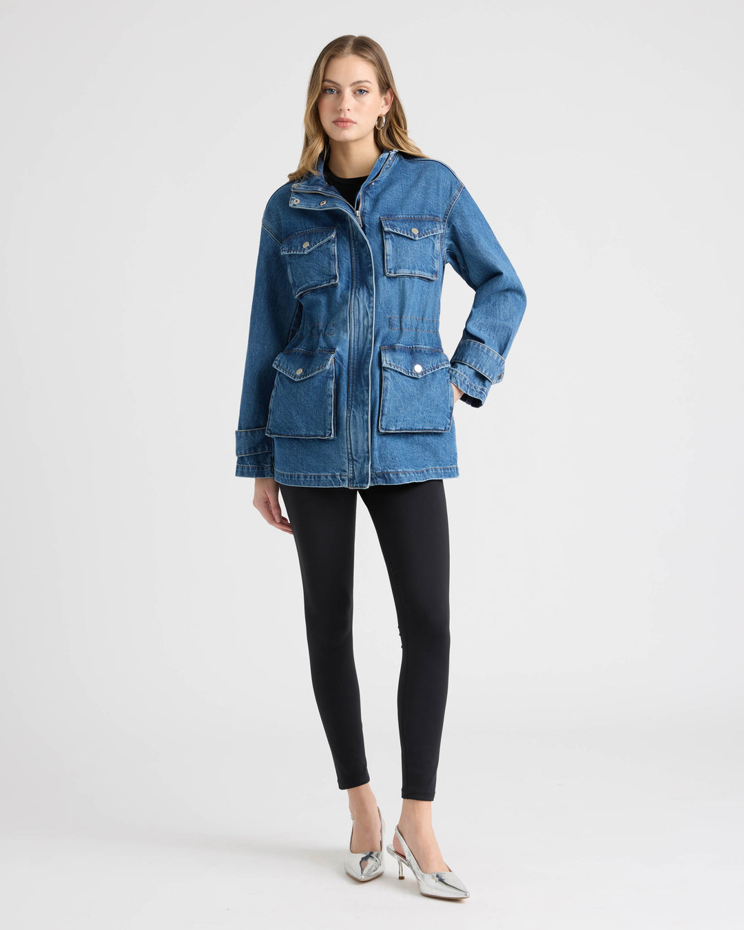 Short Denim Parka