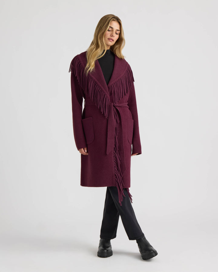 Eyelash Mink Wrap Fringe Coatigan