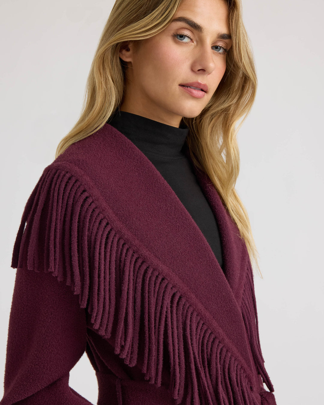 Eyelash Mink Wrap Fringe Coatigan