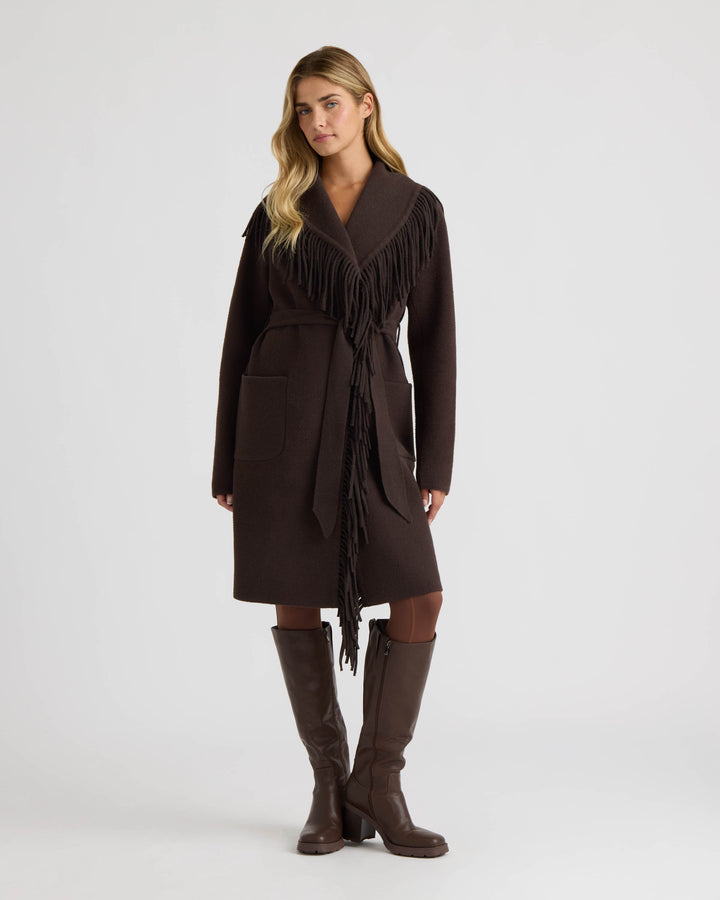 Eyelash Mink Wrap Fringe Coatigan