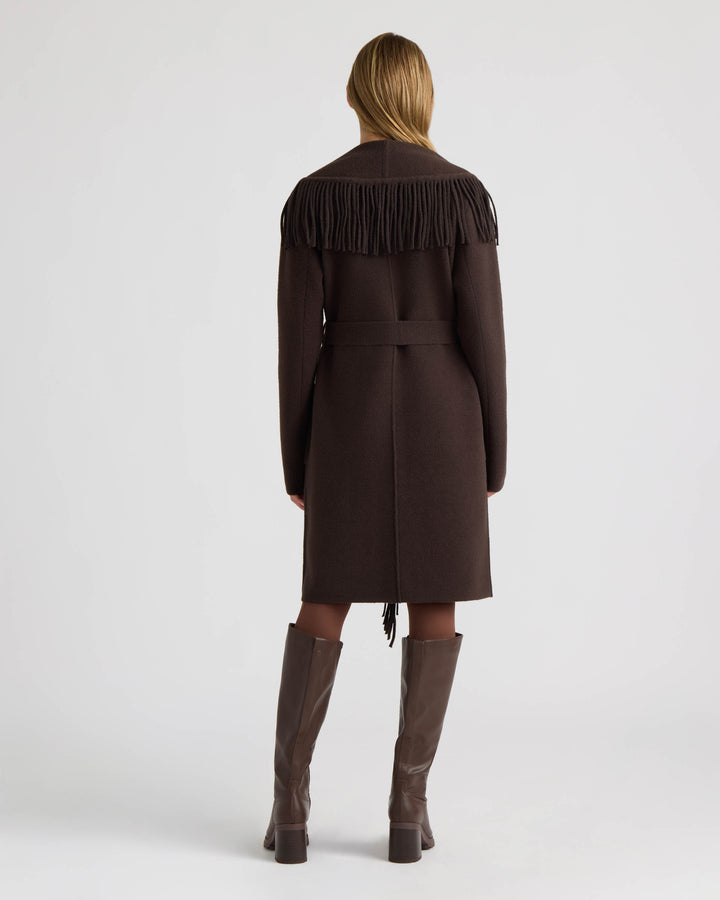 Eyelash Mink Wrap Fringe Coatigan