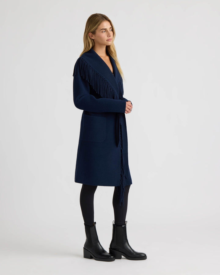 Eyelash Mink Wrap Fringe Coatigan
