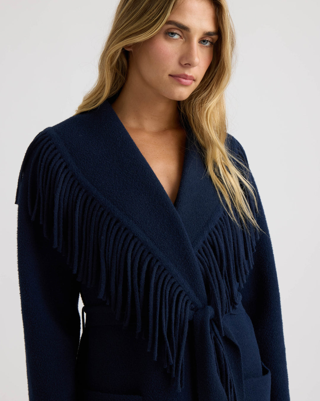 Eyelash Mink Wrap Fringe Coatigan