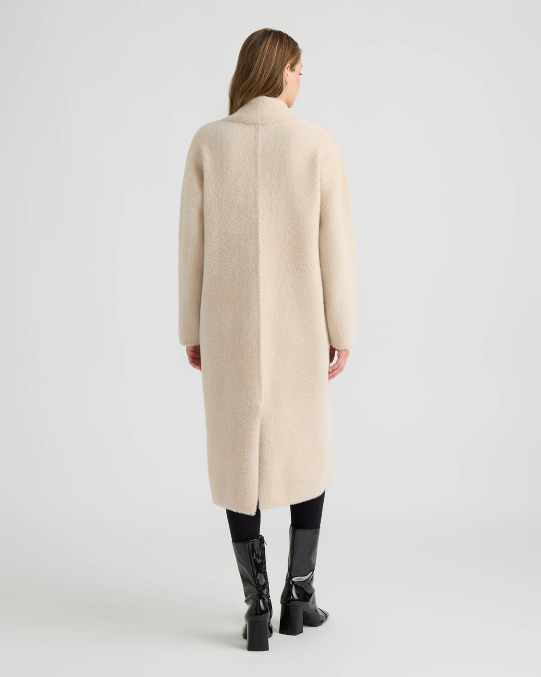 Longline Oversize Coatigan with Shawl Collar