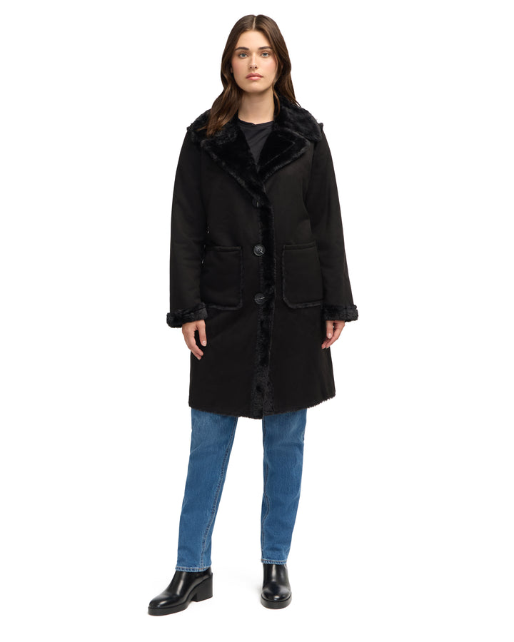 Single Breast Shearling Coat