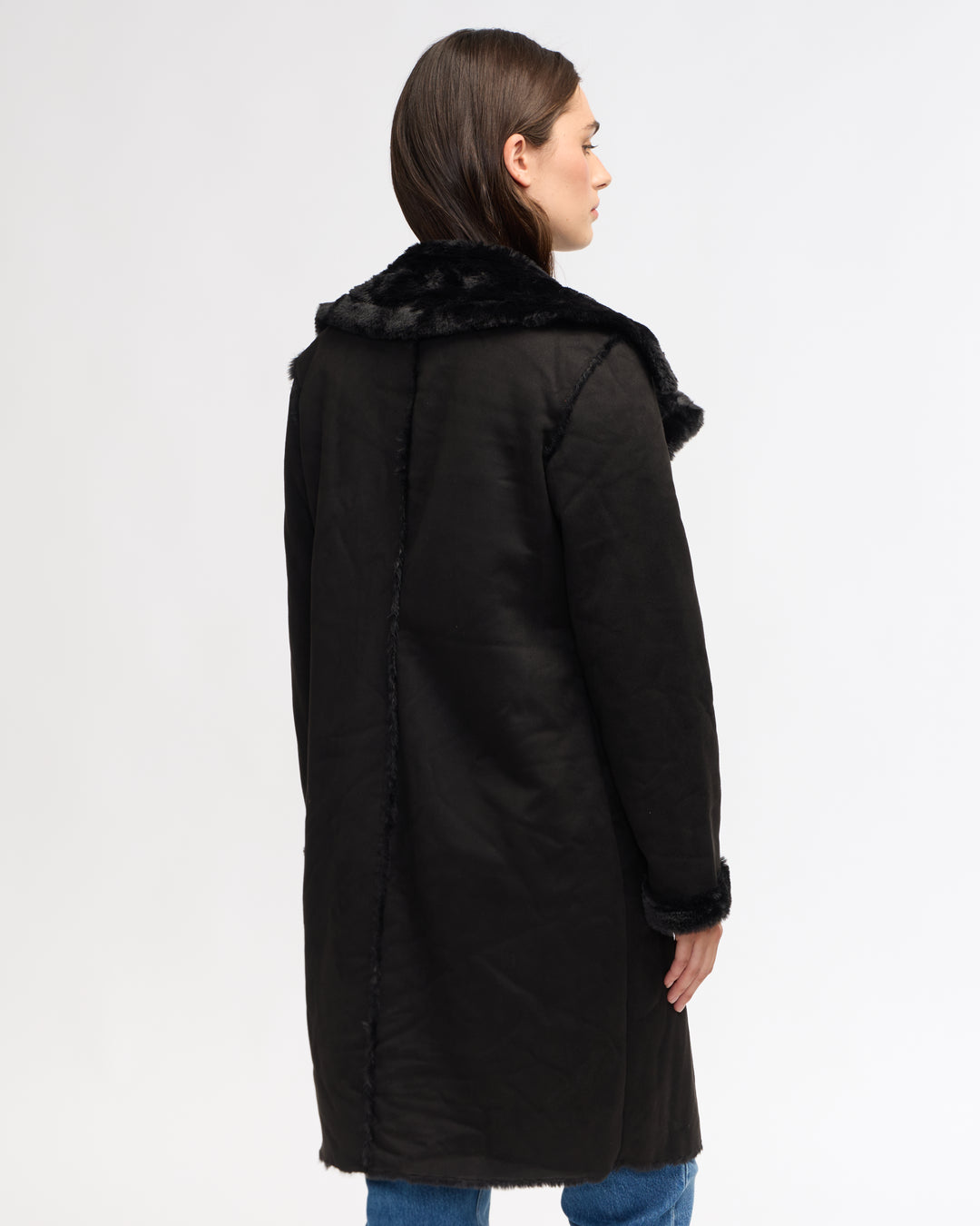 Single Breast Shearling Coat