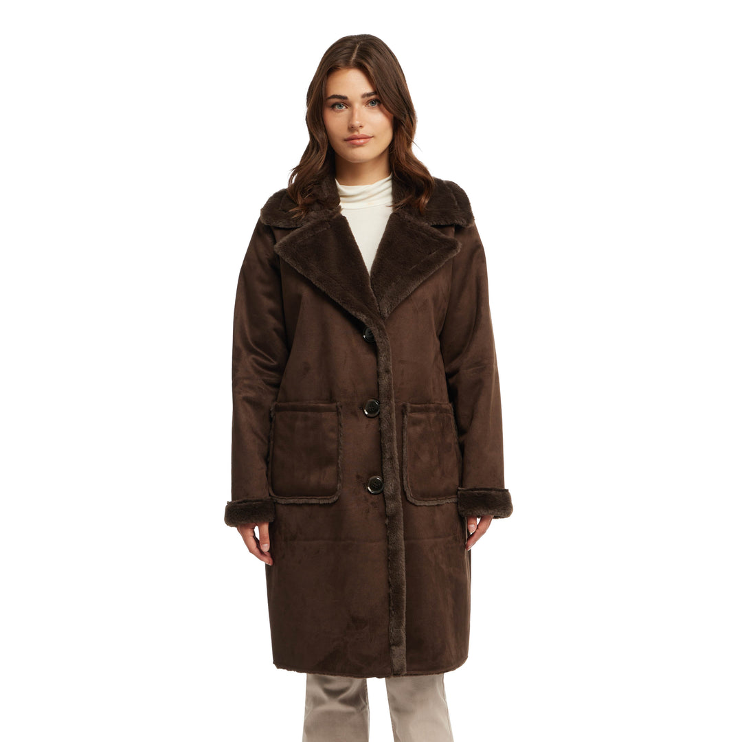 Single Breast Shearling Coat