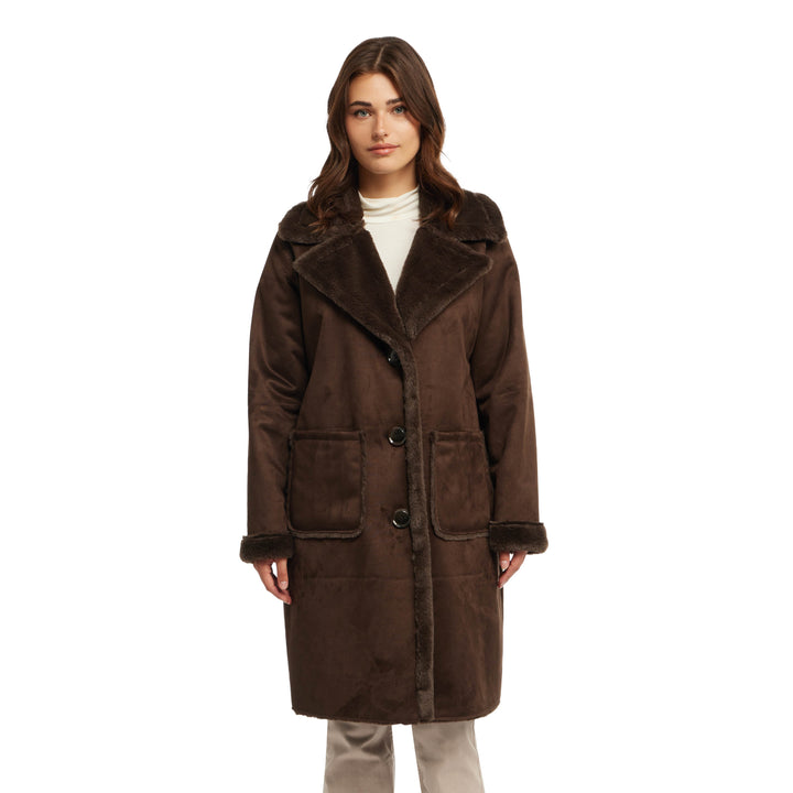 Single Breast Shearling Coat