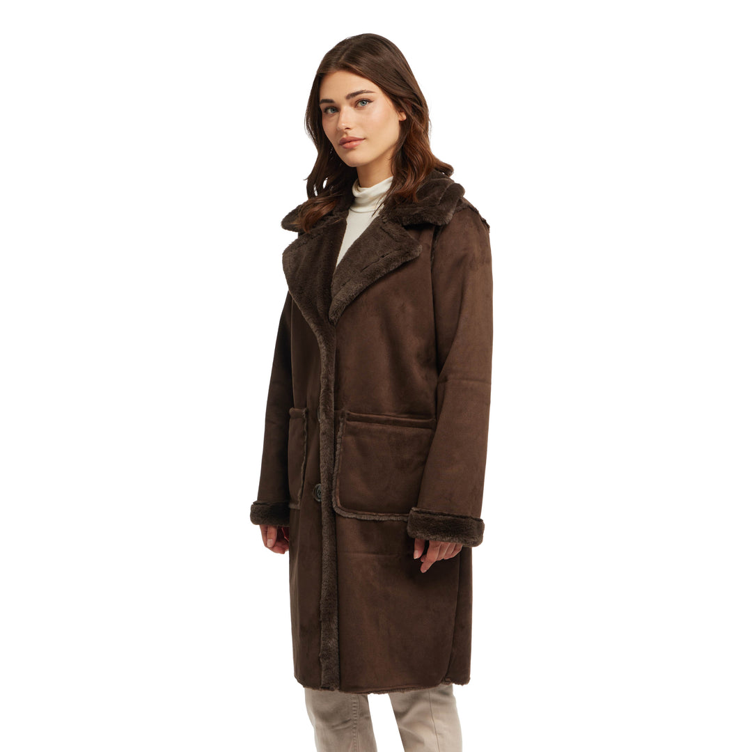 Single Breast Shearling Coat
