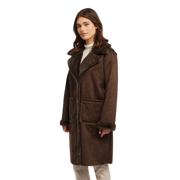 Single Breast Shearling Coat