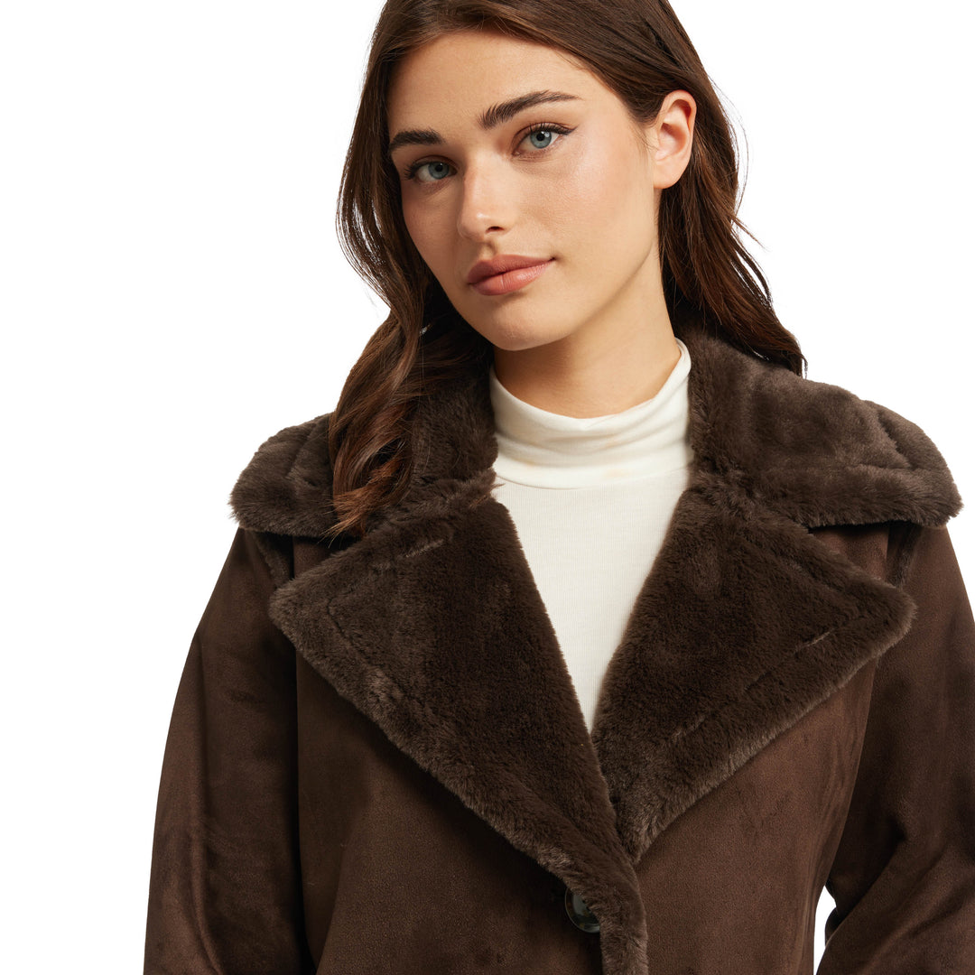 Single Breast Shearling Coat