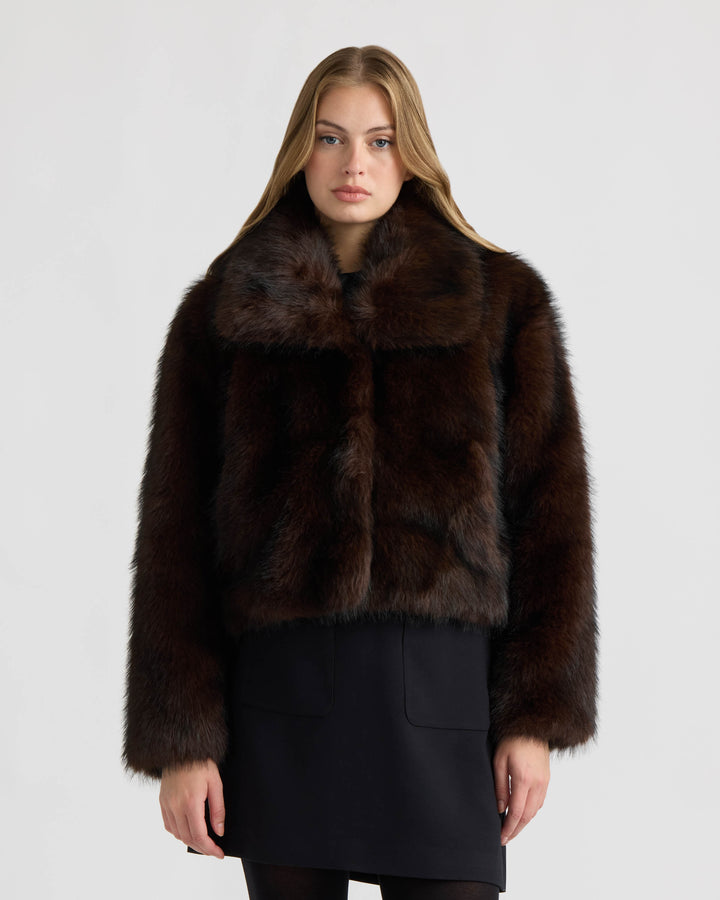 Long Hair Faux Fur Jacket