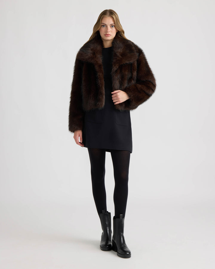 Long Hair Faux Fur Jacket
