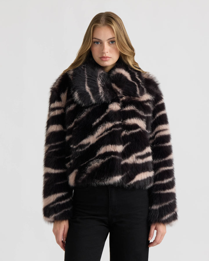 Long Hair Faux Fur Jacket