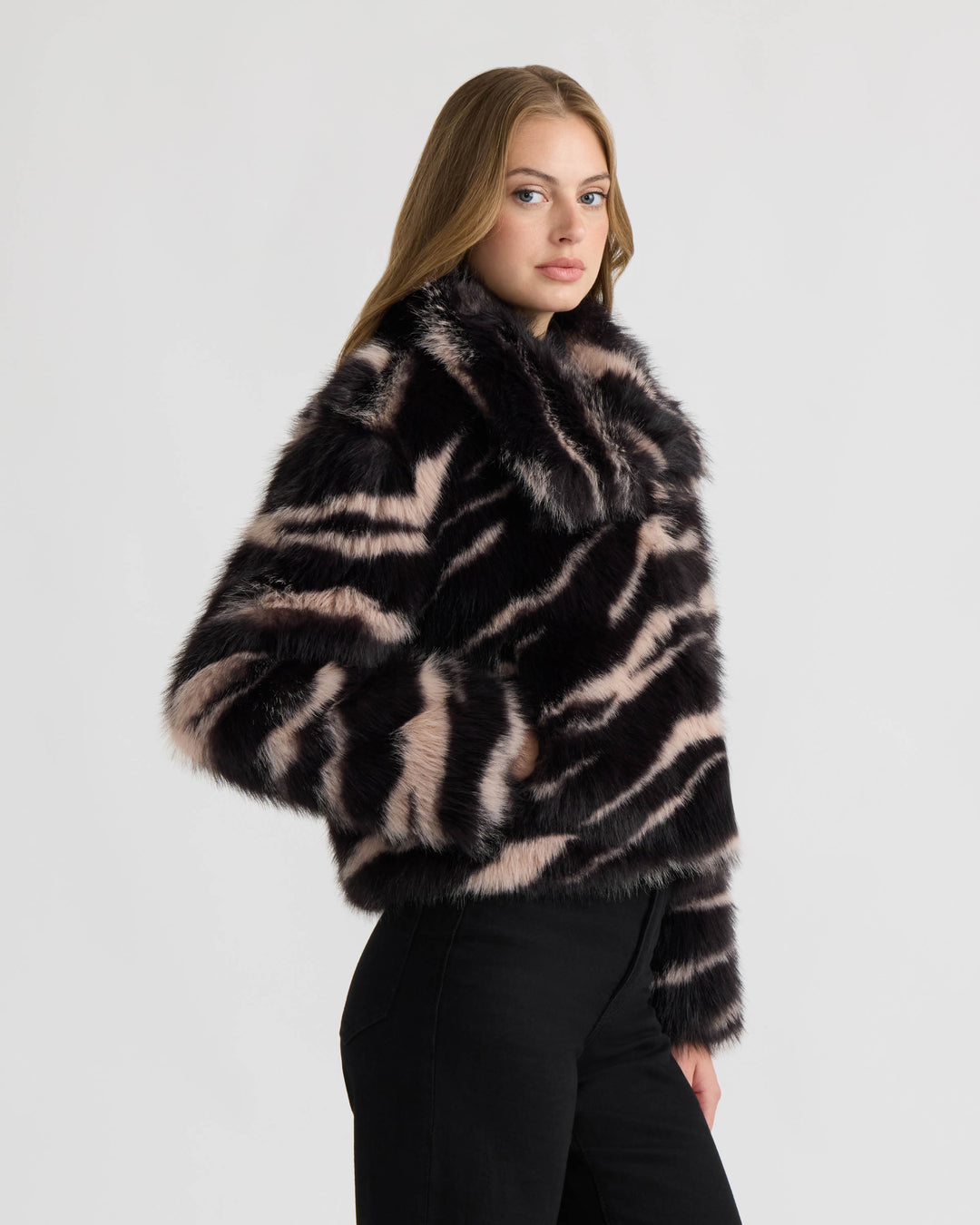 Long Hair Faux Fur Jacket