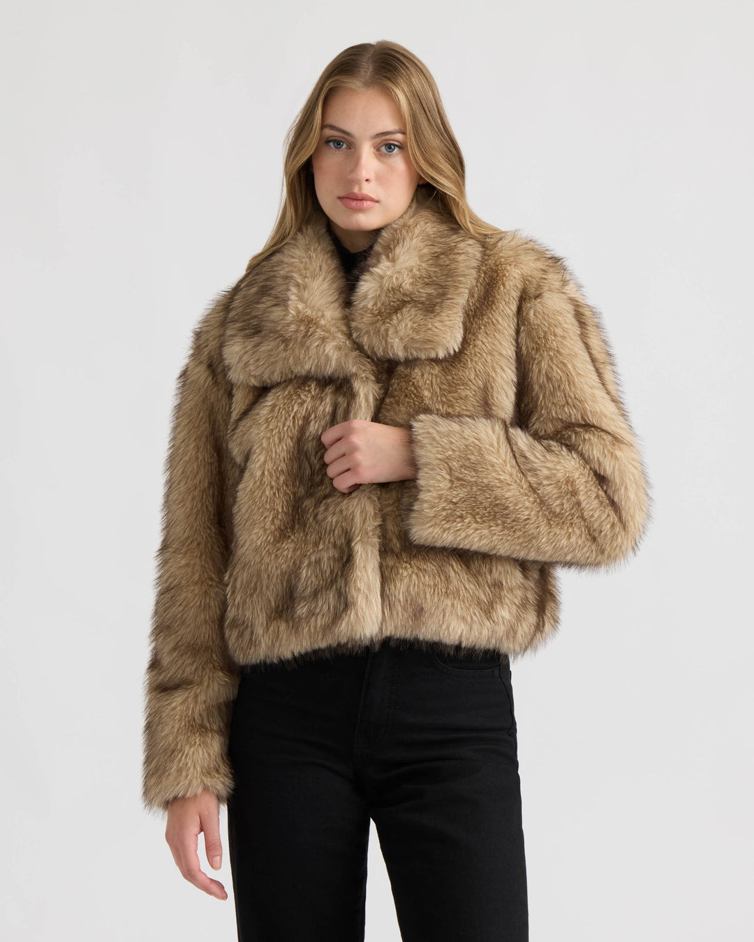 Long Hair Faux Fur Jacket