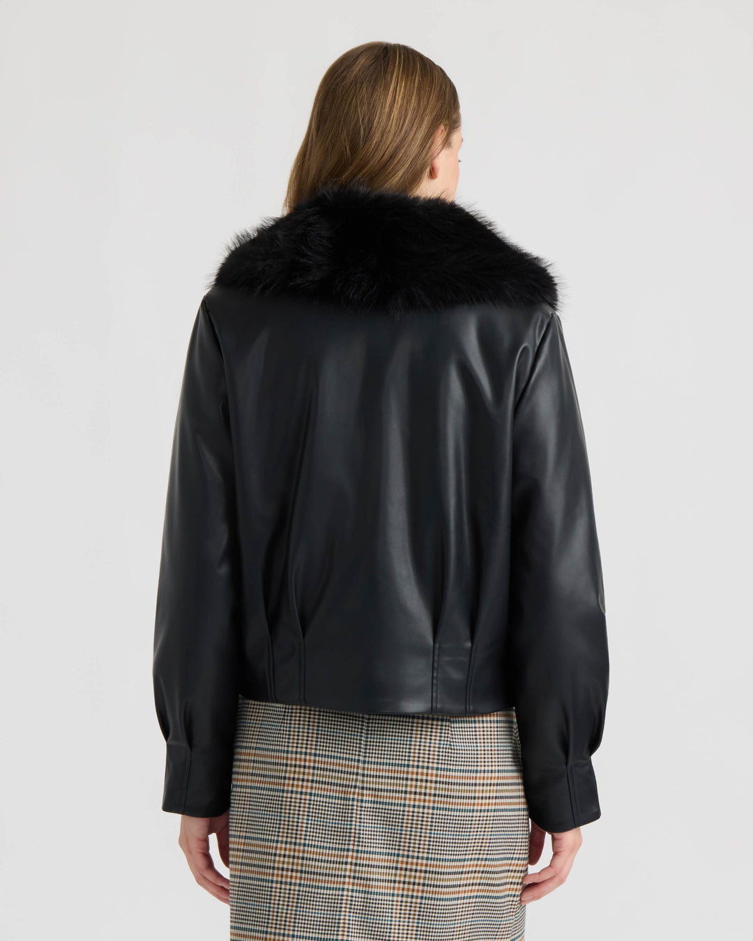 Bomber Jacket with Faux Fur Collar