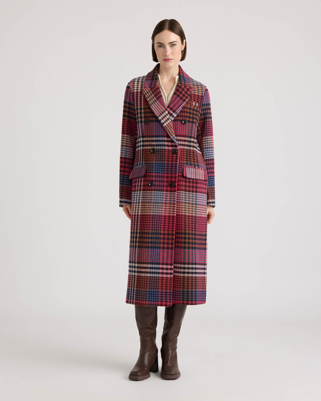 Long Coat with Notch Collar