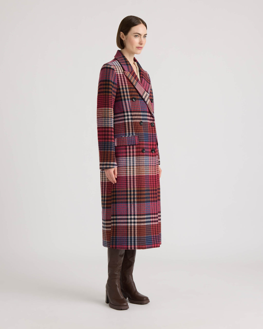 Long Coat with Notch Collar