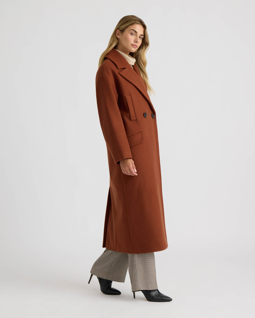 Cocoon Coat with Notch Collar