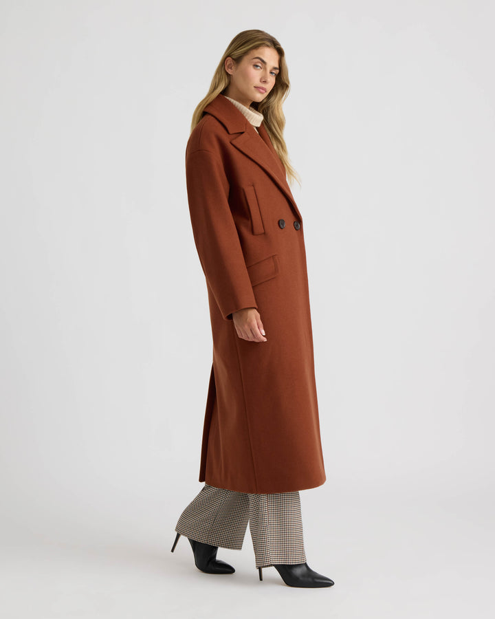 Cocoon Coat with Notch Collar