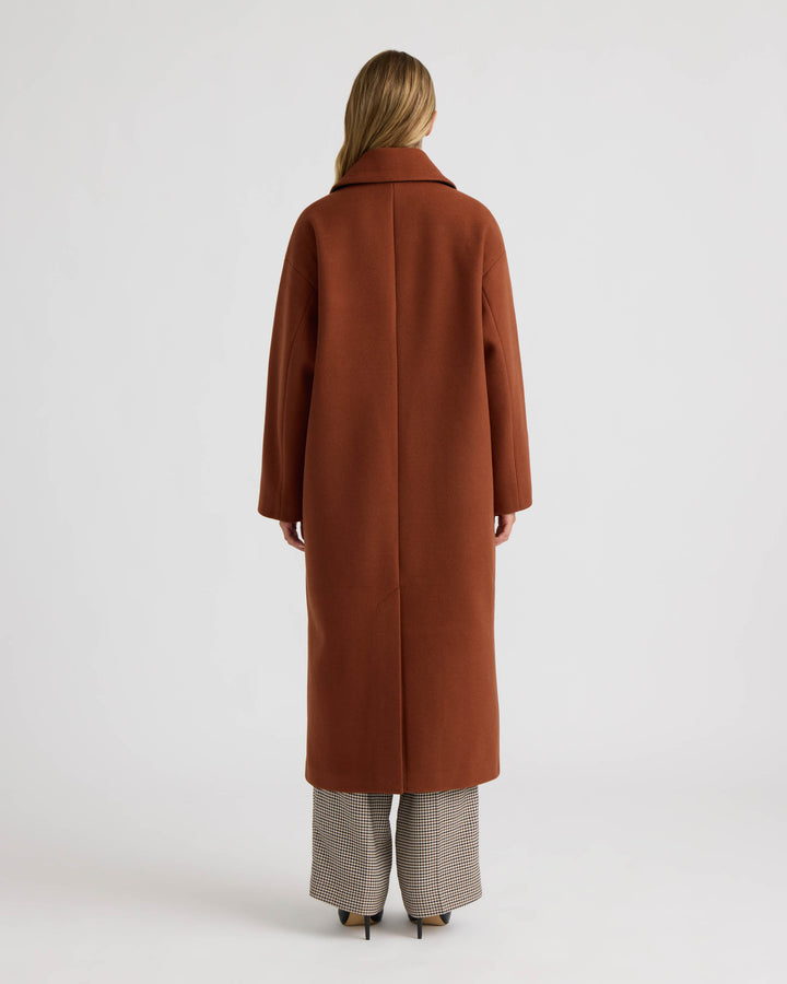 Cocoon Coat with Notch Collar