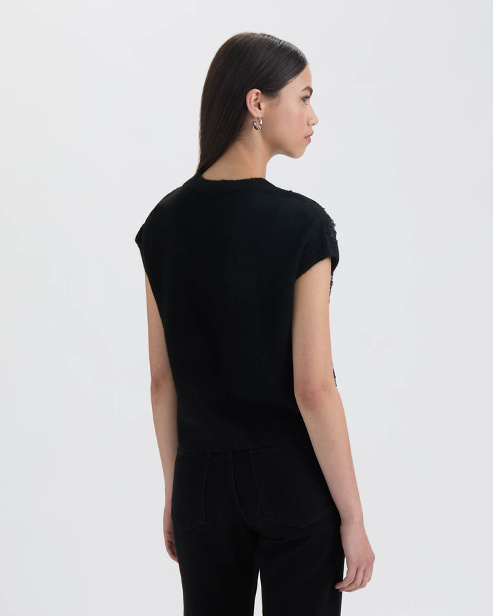 Sleeveless Sequined Sweater